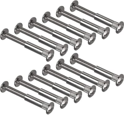 Set van 12 M6 sleeve schroeven - verbindingsschroeven voor houten planken, kasten en meubelconstructies | stevige plaatverbindingen en duurzame bevestiging
