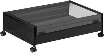 Onderbed Organizer - Opbergbox Wielen - Schoenen Opbergen - Stabiele Structuur - 62 x 42 x 18 cm - Zwart