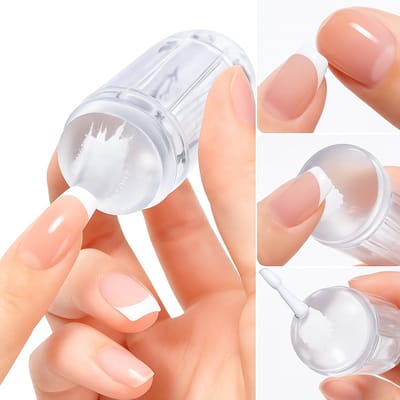 Siliconen Nagel Stempel Set – Transparante Nail Stamper – Voor Stempelplaten & Direct Gebruik – Nail Art Tool – Precisie & Eenvoudig Schoon te Maken