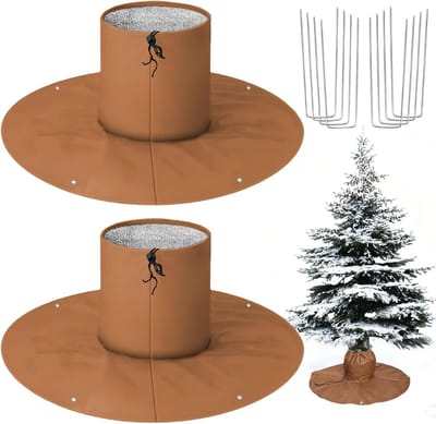 Set van 2 winterbescherming voor palm- en olijfbomen, wortelvorstbescherming met 3-laagse isolatie, diameter 100 cm