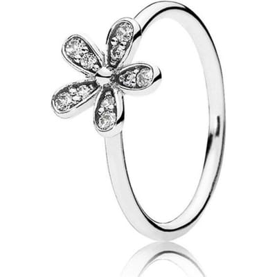 Originele 925 Sterling Zilveren Klassieke Madeliefjesbloem Bandring Prinsessen Wishbone Ring Voor Vrouwen Mode Sieraden 9