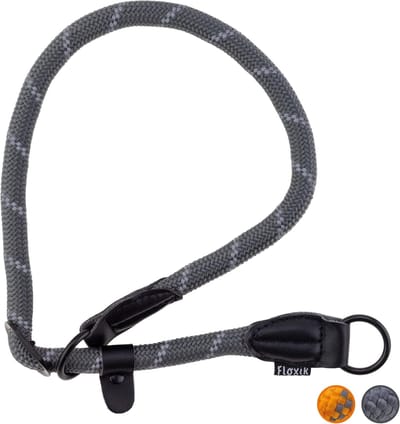 Robuuste Retrieverhalsband voor Honden - Verstelbare Dressuurhalsband met Trekstop en Reflectoren - Perfect voor Middelgrote en Grote Honden (Halsomtrek 30-60 cm)