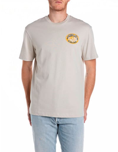 Replay M3066.000.23804 T-shirt Met Korte Mouwen Beige S Man
