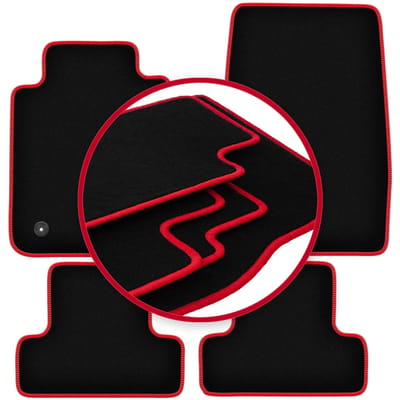 CARLUX-RED automatten voor: Ford Mustang MK6 coupé (2014-)
