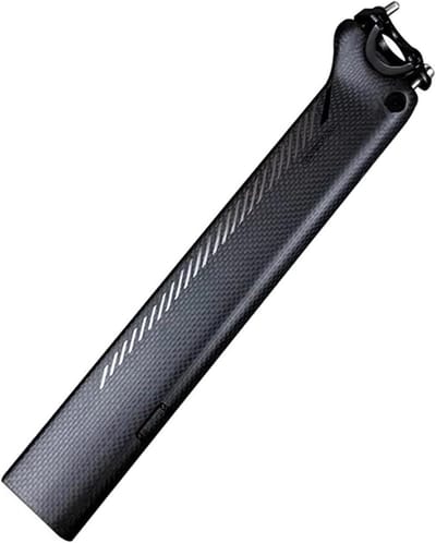 Fiets Zadelpen - Zadelbuis Koolstofvezel - Fietsen Comfort - In Hoogte Verstelbaar - 300 Gram - Zwart