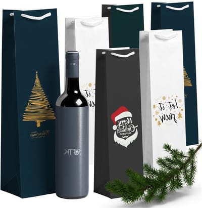 12x Kerstmis XXL Bottle Bags - Flessen Cadeauzakken voor wijn Tote & Wine Bag bottle bag