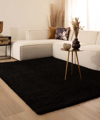 Hoogpolig vloerkleed - Shaggy Trend zwart 200x300