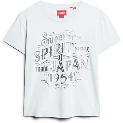 Superdry - Aansluitend Workwear T-shirt met folieprint - Dames - T-shirts