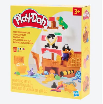 play-doh piratenschip met 5 potjes klei - playdoh - klei - knutselen