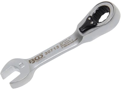BGS Ratel ringsteeksleutel - kort - omschakelbaar - 13 mm