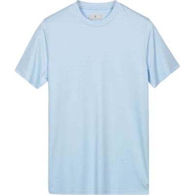Thomas Maine T-Shirt Crew Neck Solid Color Liquid Cotton Licht Blauw / male