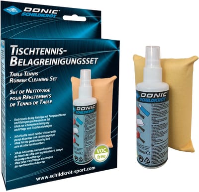 Schildkröt tafeltennis reinigingsset - schoonmaak schuim en spons.