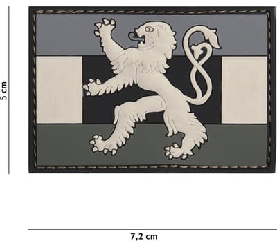 101 Inc Embleem 3D Pvc Benelux Vlag Grijs  20070
