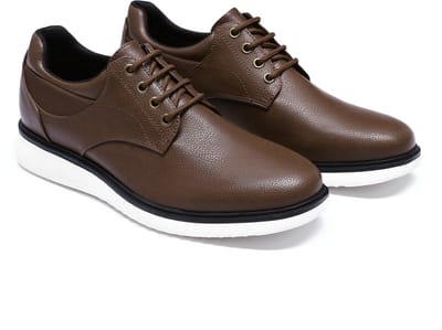 ALLTHEMEN Heren Veter Casual Leren Schoenen – Platte Zool – 40