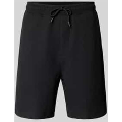 Sweatshorts in met plissés look met elastische band