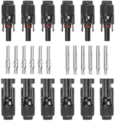Zonnepaneel Kabel Connectoren - 5 Paar Mannelijke/Vrouwelijke Connectoren met Dubbele Seal Ringen - Waterdicht en Duurzaam