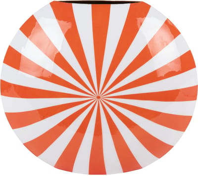 Present Time Vaas Candy Swirl - Oranje - 40x11x35cm - IJzer - Modern - Bloemenvaas - Woondecoratie - Decoratieve vaas voor woonkamer of slaapkamer