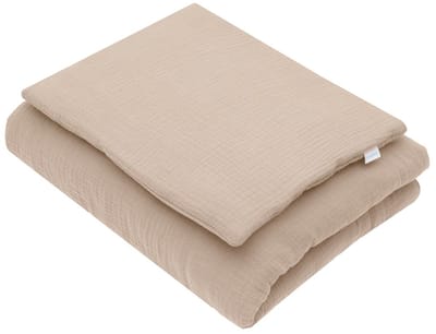 New Baby mousseline dekbedset 80x70 cm beige - Babydekbed