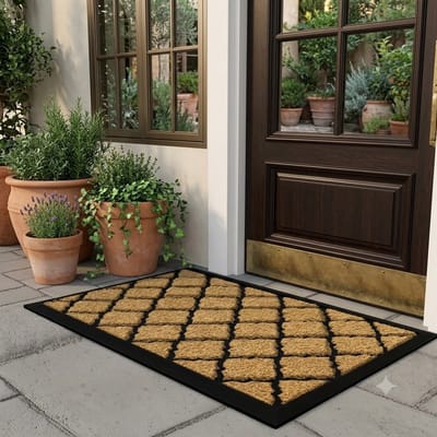 Deurmat voor buiten 40x70 cm - Weerbestendig - Waterdoorlatend - Antislip - Bruin
