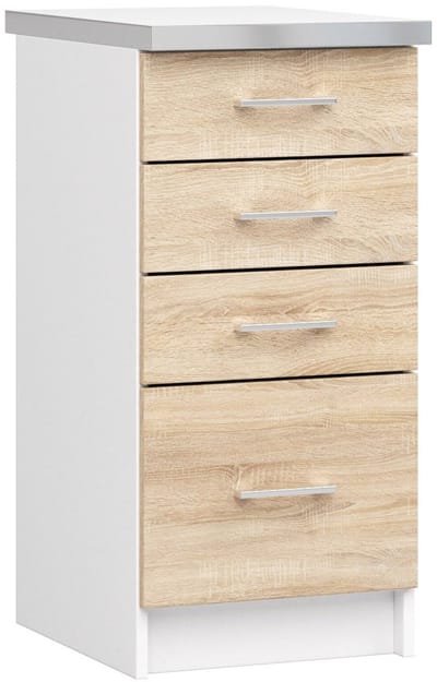 Keukenkast modulaire LIMA S40 met Verkblad / Onderkast met 4 Lades / AKORD Furniture Factory / 40 x 82 x 44,5 cm