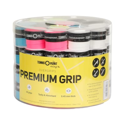 Tennis-Point Premium Grip Tennis overgrip Box 60 stuks