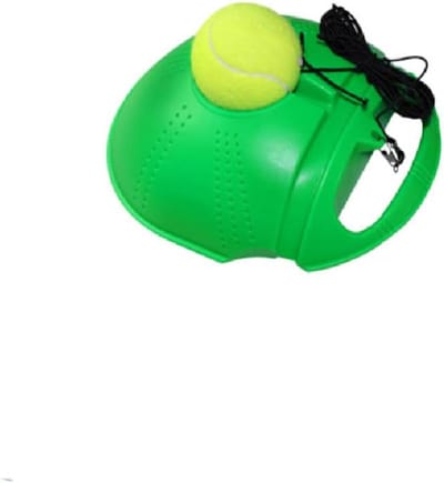 Tennistrainer - Trainingshulpmiddel - Zelfstudie Oefening - Basis met Water Vulling - 25x20x7cm - Groen