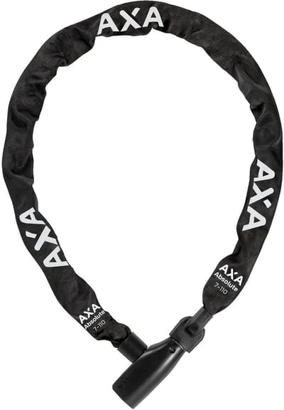 AXA Absolute 7-110 Kettingslot – Fietsslot met stalen ketting – Sterk slot voor fiets en kinderfiets - Inclusief sleutelservice – 110 cm
