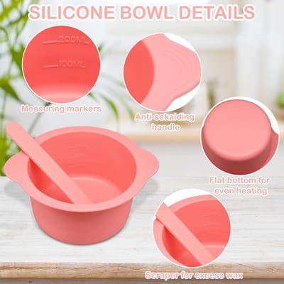 Dailygoody - Siliconen Waswarmer Voering - Herbruikbare Wax Melt Liner - Blauw en Roze - Antiaanbaklaag - Gemakkelijk schoon te maken - Geschikt voor ...