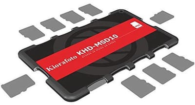 Kiorafoto SD Memory Card Case for 10 MSD/TF Cards - Micro SDHC, Micro SDXC, TF