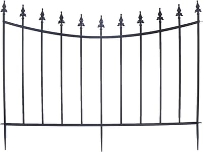 Esschert Design Tuinhek Zwart Klassiek – Metalen Perkhek 156 x 117 cm – Gietijzeren Bloemperk Afbakening