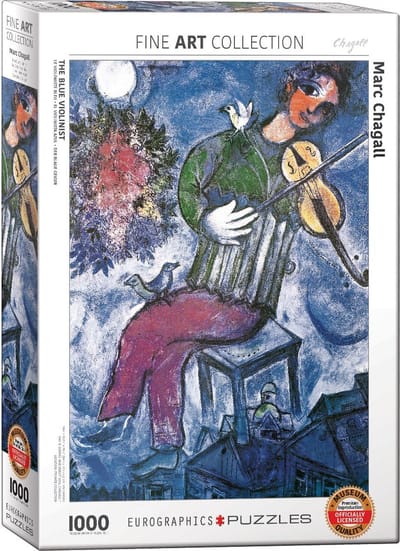 Eurographics - De blauwe violist [Le Violoniste Bleu] - Marc Chagall - 1000 stukjes 48×68cm (b×h) - Fine Art Legpuzzel
