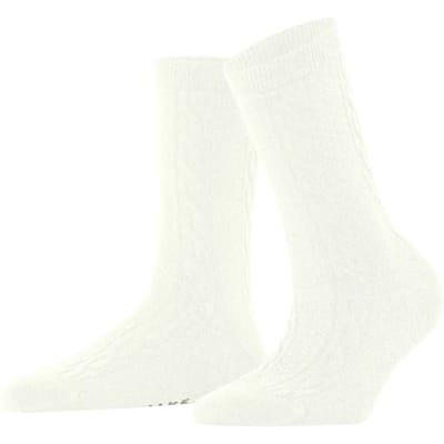 FALKE Declivity eenkleurig wol sokken dames wit - maat 35-38