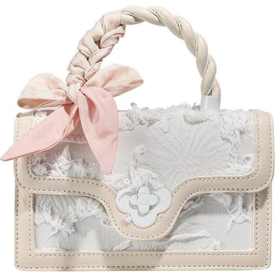 Dames Tassen Dames Kwasten Kleine Vierkante Tas Niche Design Modieuze Handheld Crossbody Tas white