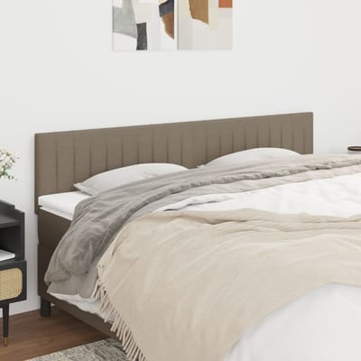 vidaXL - Hoofdborden - 200x5x78/88 - cm - stof - taupe