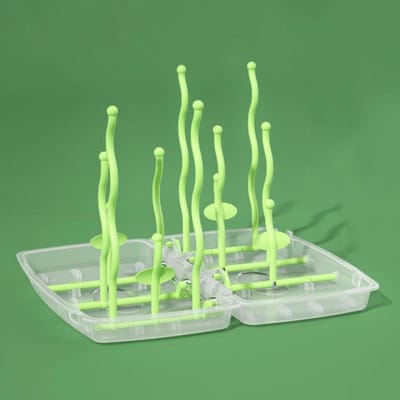 Égouttoir de stockage d'arbre, étagère à tétons, support de verre d'alimentation pour sucette de bébé, nettoyage de biberon, égouttoir Double face Portable menthe