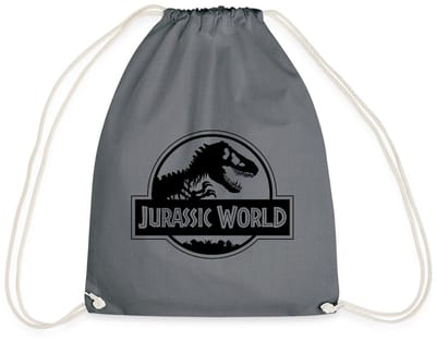 Jurassic World Klassiek Logo In Zwart Gymtas