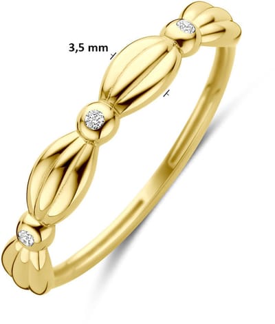 14K Geelgouden Ring met Zirkonia 4034986 – 3,5 mm