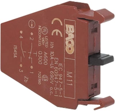 Contactelement - Schakelaar Onderdeel - Industriële Besturing - Moment Schakeling - 39.4x9.9x41.2 mm