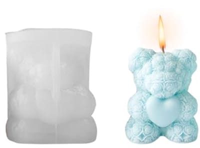 Schattige Beren Kaarsen Gietvorm - 3D Silicoon Mould voor Kaarsen en Zeep