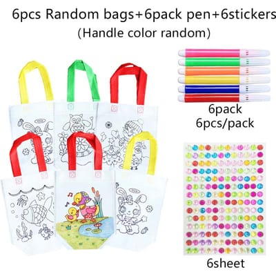 Graffiti Tassen Set Kinderen Schilderspeelgoed Cartoon Patroon Handgemaakt Diy Kunst Kleurspel Puzzelspeelgoed Tekenen Diamantstickers Tmz
