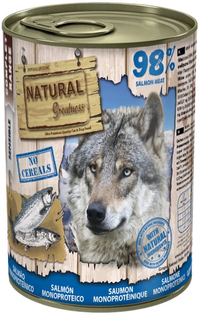 Natural Greatness - Dog - Wet - Mono - Salmon Recipe - Monoprotein - 12 X 400 Gr