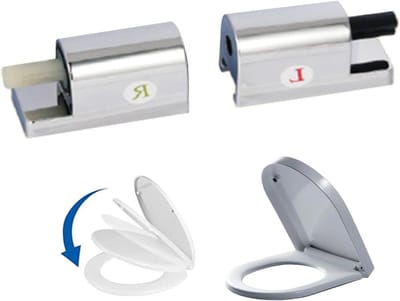 Toiletzitting Scharnieren - Zitting Bevestiging - Badkamer Reparatie - Soft Close Functie - 1 Paar - Zilver