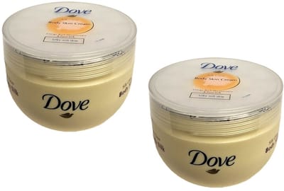 Dove Body Skin Cream - Silk Glow - Body Silk - Energieke Hydratatie - Pure Zijde - 2x 150ml