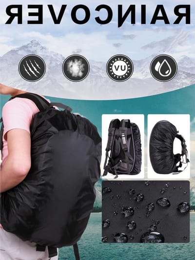 Waterdichte Regenhoes voor Rugzak - Bescherming voor Schooltassen, Reizen, Wandelen en Fietsen - Blauw 35L