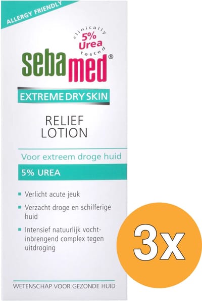 3x Sebamed Extreme dry urea relief lotion 5% (200 ml)