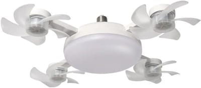 fan-LED-plafondventilator met afstandsbediening, dimbare LED-plafondventilator (vier koppen)