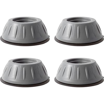8 STUKS Anti-vibratiepads voor wasmachine Rubberen voetpad Vochtbestendige ruisonderdrukkingsring 4 PCS zilvergrijze kleur