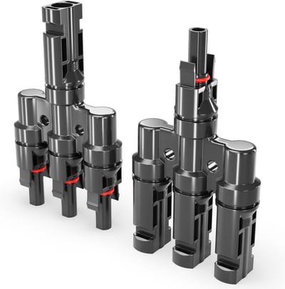 3-Weg Y-Connector voor Zonnepanelen - IP67 Waterdicht T-Type Splitter voor Fotovoltaïsche Systemen