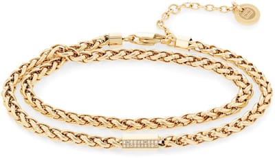 Tommy Hilfiger TJ2780876 Dames Armband - Schakelarmband - Sieraad - Staal - Goudkleurig - Vossenstaart - 19 cm lang