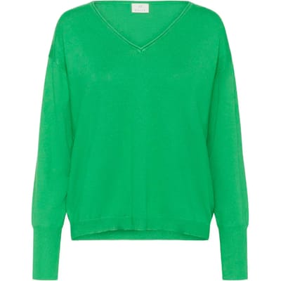 Kaffe KAlizza Mai Pullover Dames Trui - Bright Green